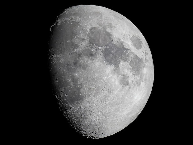 Luna con telescopio cielo nocturno