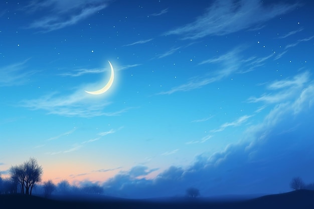 Las lunas acarician el cielo tranquilo
