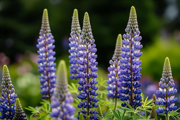 Foto lupinos em flor capturados com fujifilm