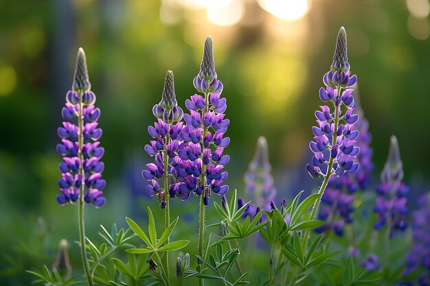 Foto lupinos en flor capturados con fujifilm