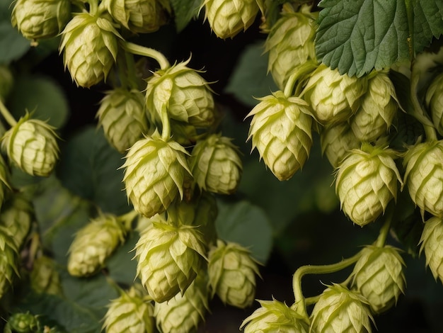 Lúpulo Humulus lupulus en el jardín