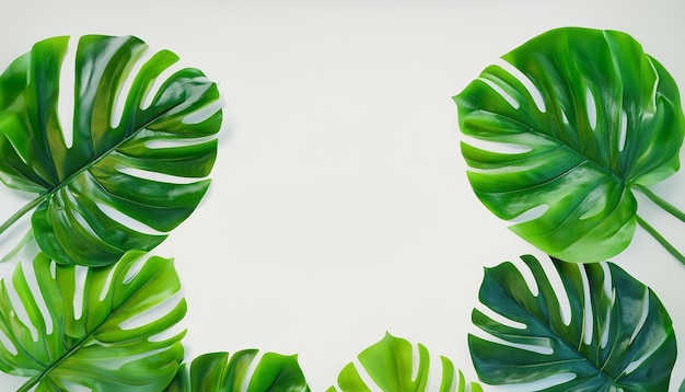 Lush Monstera Text amp Greenery em harmonia tranquila