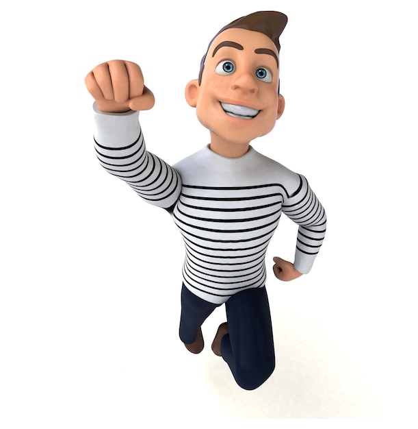 Lustige 3D-Cartoon-Casual-Figur