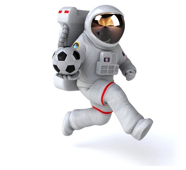 Lustige Astronauten-3D-Illustration