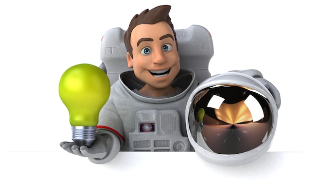 Lustige Astronauten-3D-Illustration