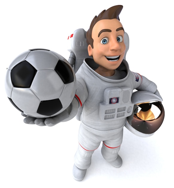 Lustige Astronauten-3D-Illustration