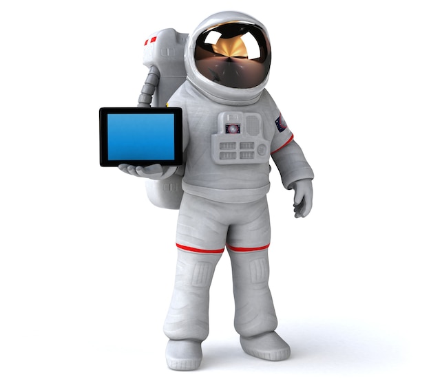 Lustige Astronauten-3D-Illustration