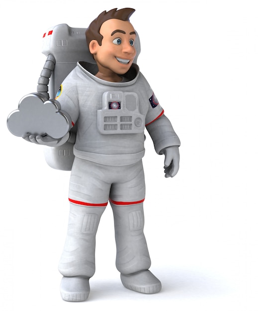 Lustige Astronautenanimation