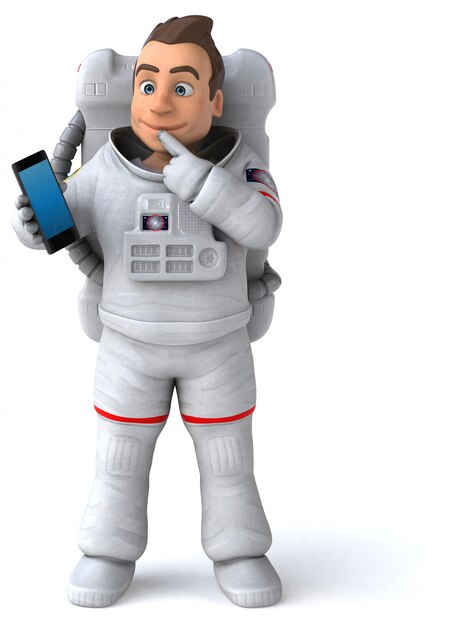 Lustige Astronautenanimation