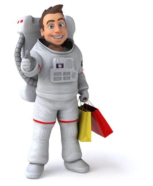 Lustige Astronautenanimation