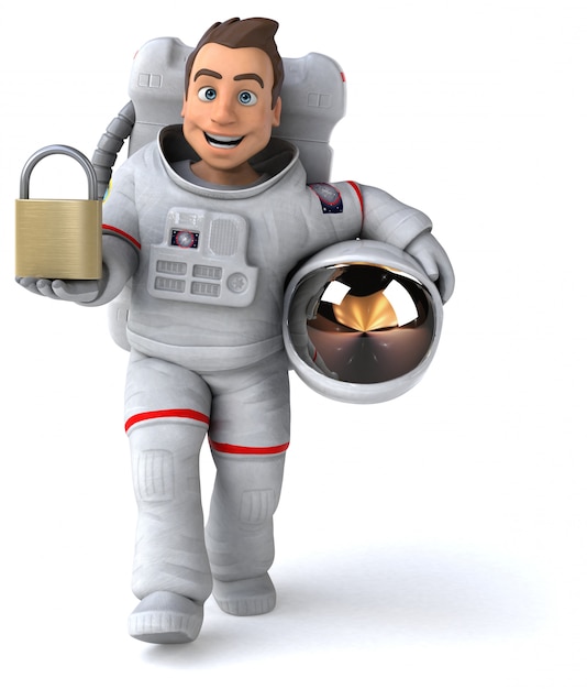 Lustige Astronautenanimation