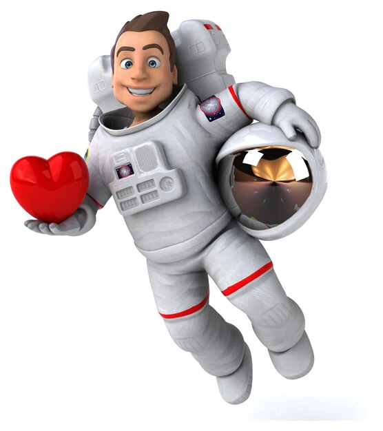 Lustige Astronautenanimation