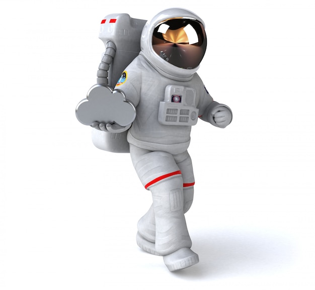 Foto lustige astronautenanimation