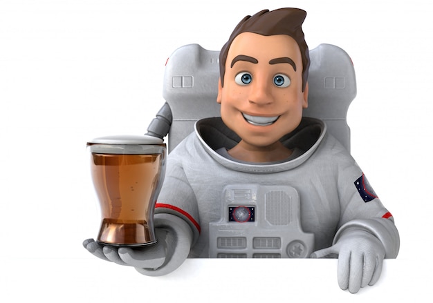 Lustige Astronautenanimation