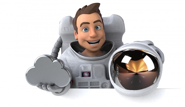 Lustige Astronautenanimation