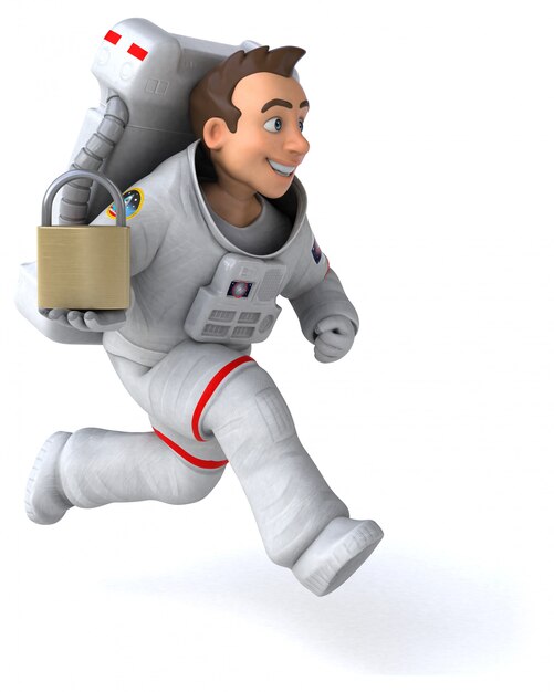 Lustige Astronautenanimation