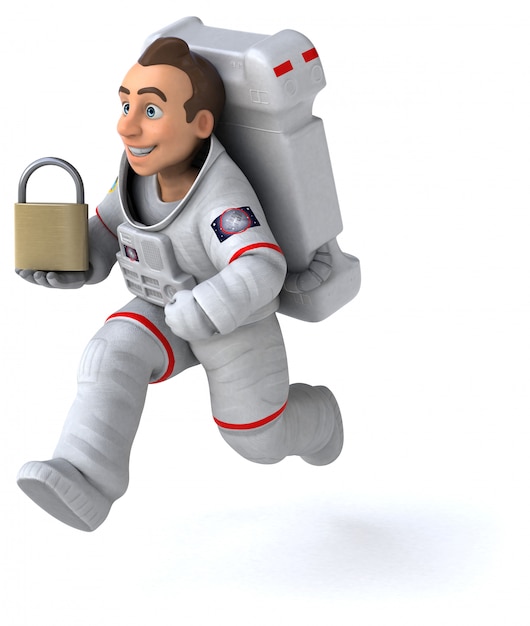 Lustige Astronautenanimation