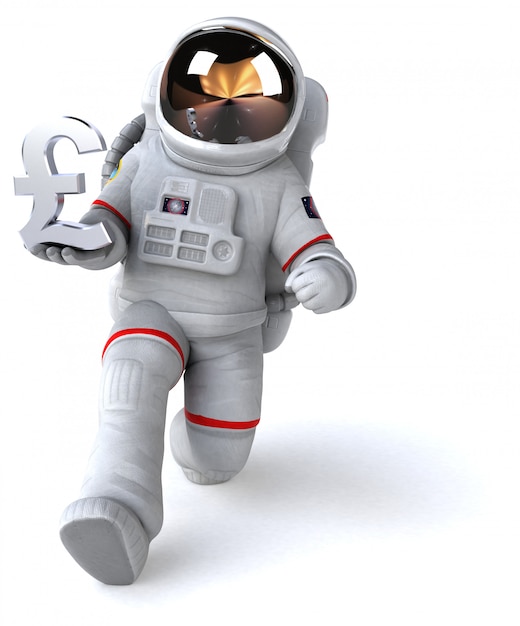 Lustige Astronautenanimation