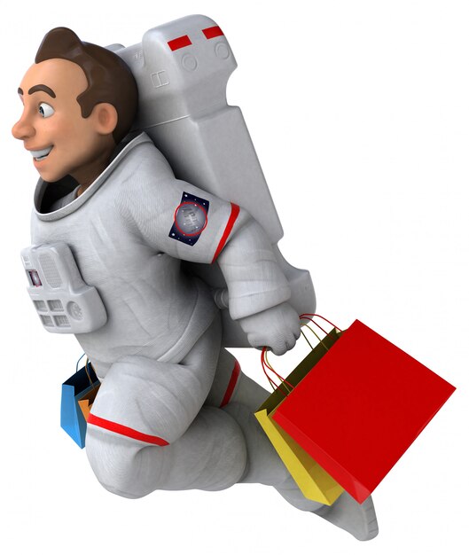 Lustige Astronautenanimation