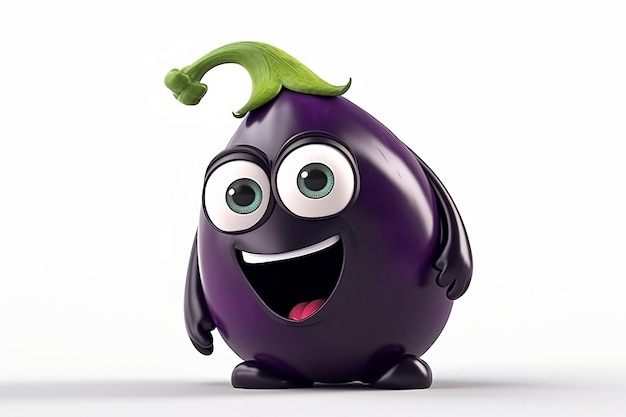 Lustige Cartoon-Illustration einer Aubergine