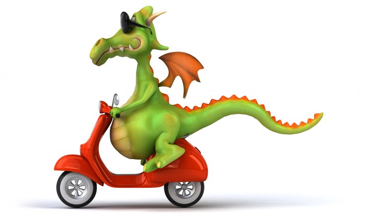 Foto lustige drachenanimation