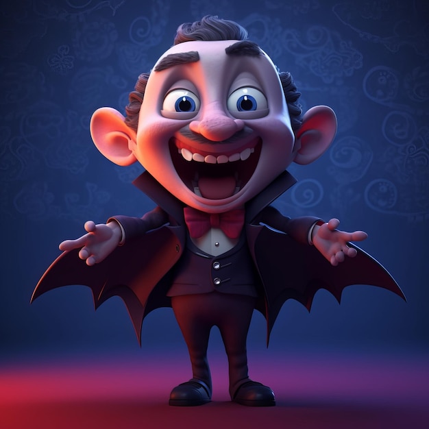 Foto lustige dracula-cartoon-figur