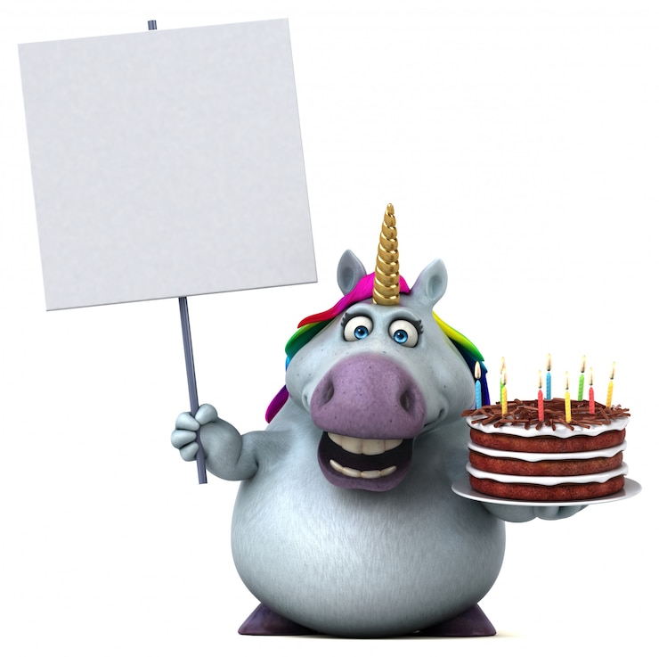 Foto lustige einhornanimation