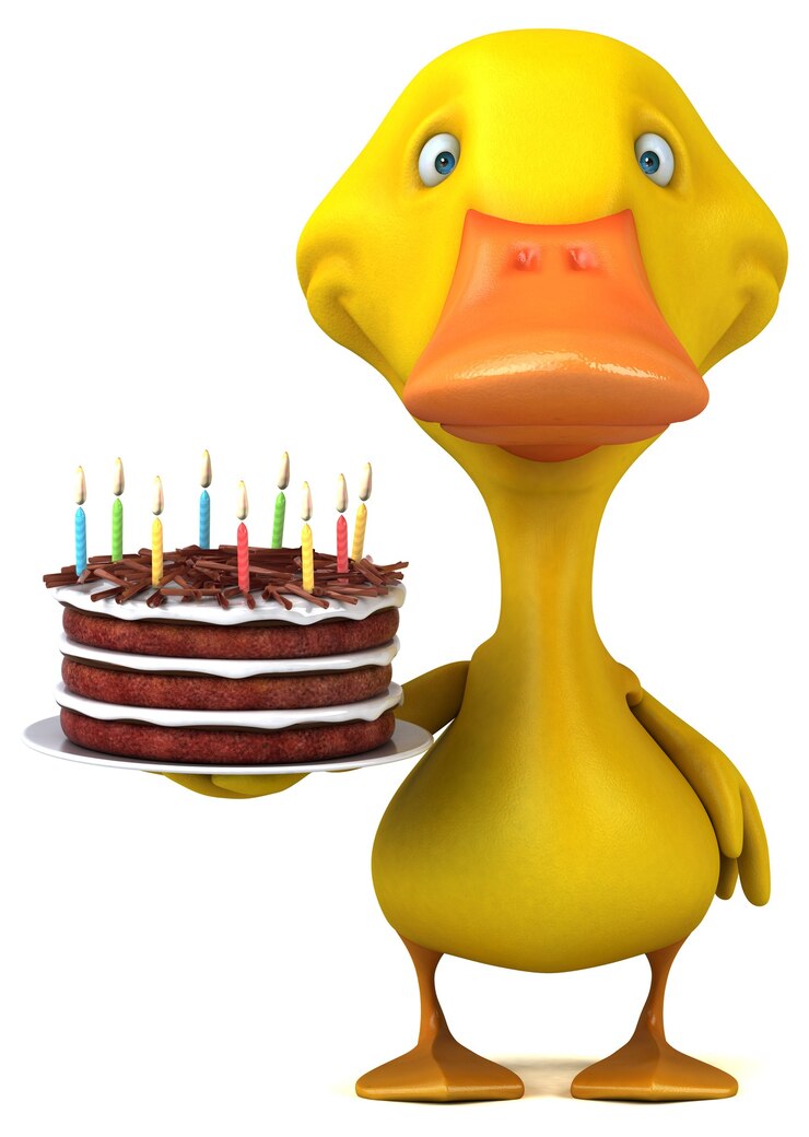 Foto lustige ente - 3d-illustration