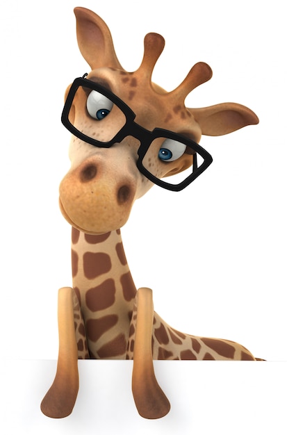 Lustige Giraffenanimation