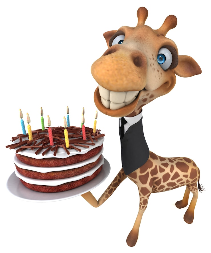 Foto lustige giraffenillustration