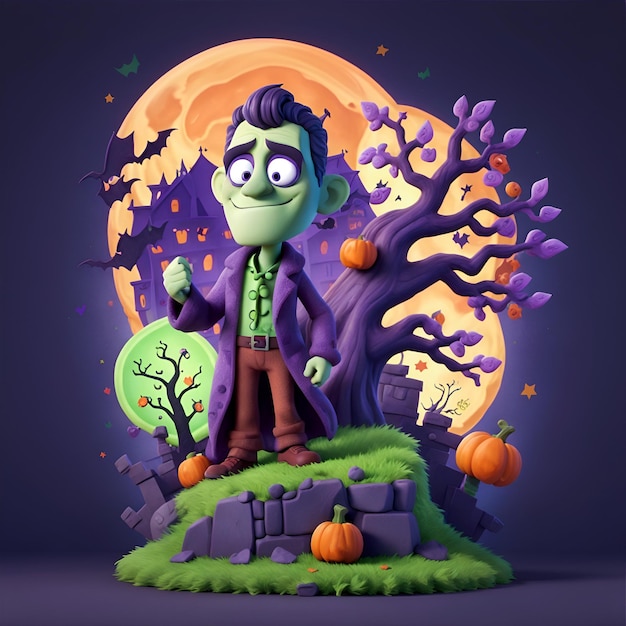 Foto lustige halloween-illustrationen