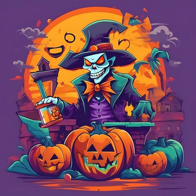 lustige Halloween-Illustrationen