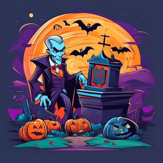 Foto lustige halloween-illustrationen