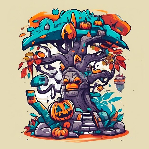 lustige Halloween-Illustrationen