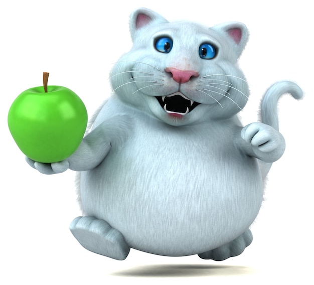 Lustige Katze - 3D-Illustration