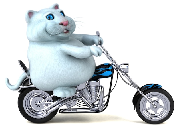 Lustige Katze - 3D-Illustration