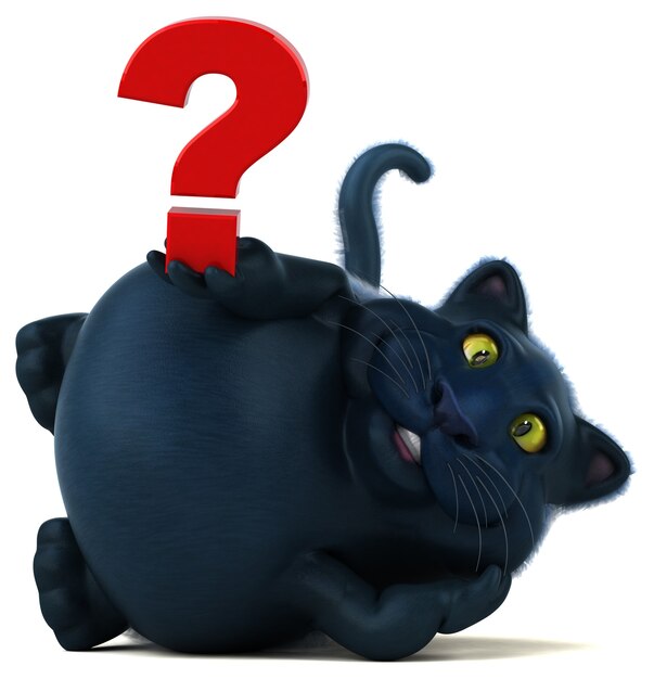 Lustige Katze - 3D-Illustration