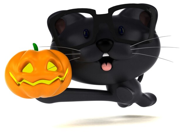 Lustige Katze 3D-Illustration