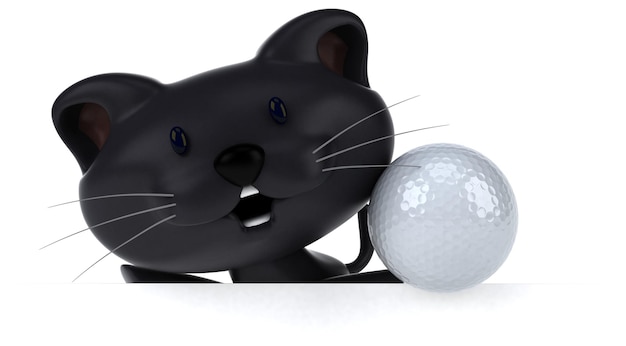 Lustige Katze 3D-Illustration