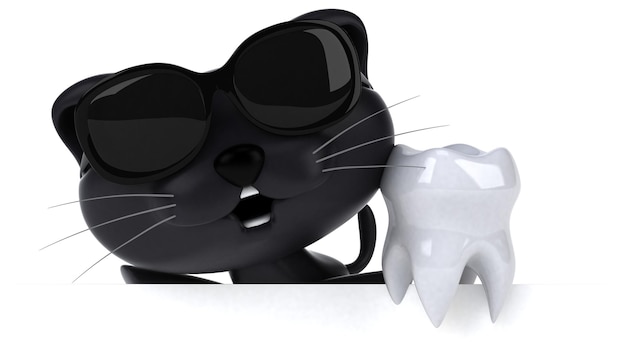 Lustige Katze 3D-Illustration