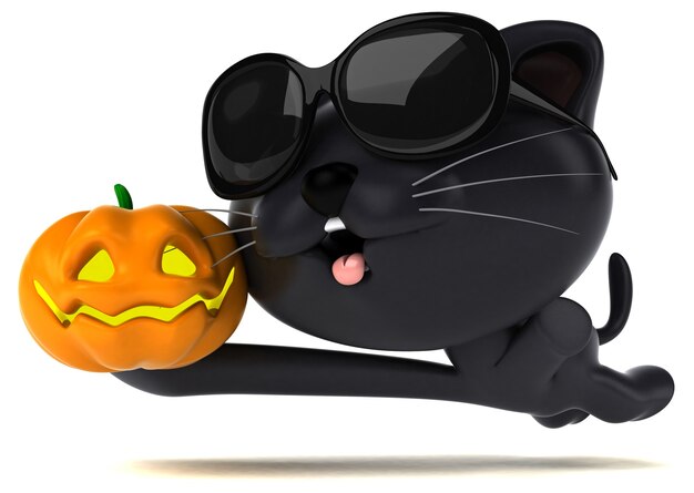 Lustige Katze - 3D-Illustration