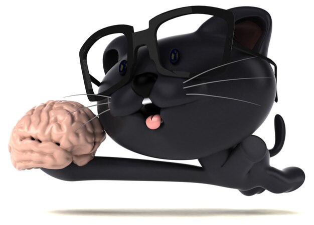 Lustige Katze - 3D-Illustration