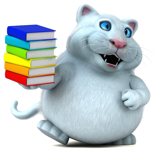 Lustige Katze - 3D-Illustration