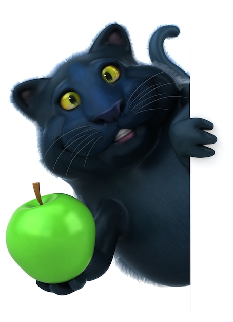 Lustige Katze - 3D-Illustration