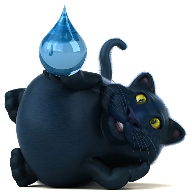 Lustige Katze - 3D-Illustration