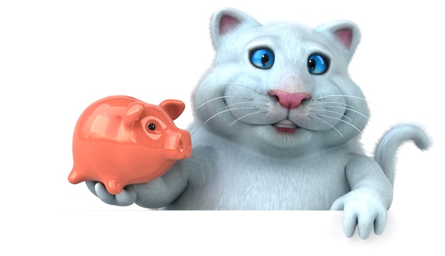 Lustige Katze - 3D-Illustration