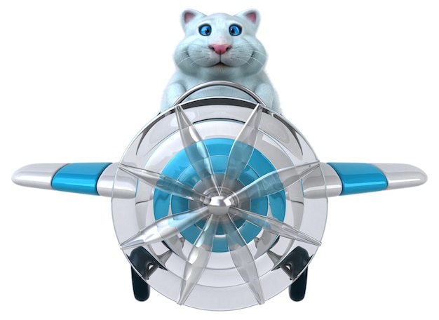 Lustige Katze - 3D-Illustration