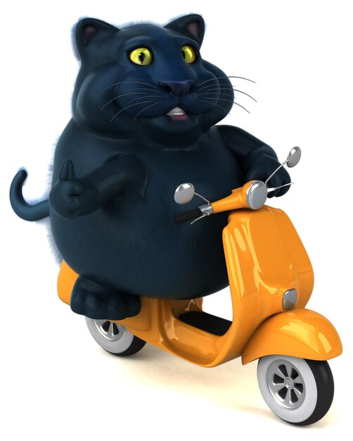 Lustige Katze - 3D-Illustration