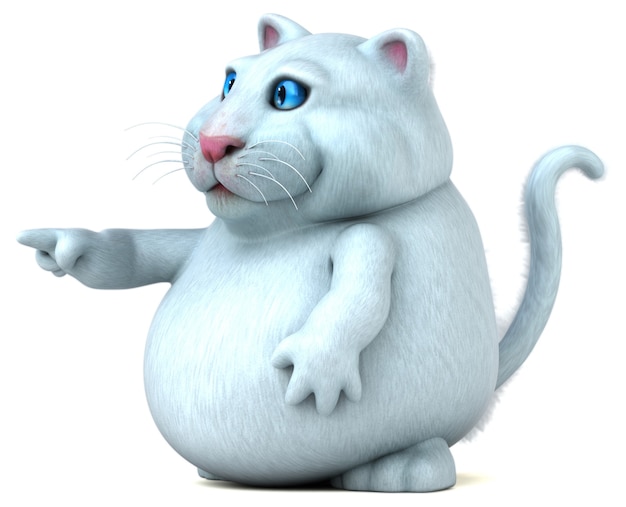 Lustige Katze - 3D-Illustration