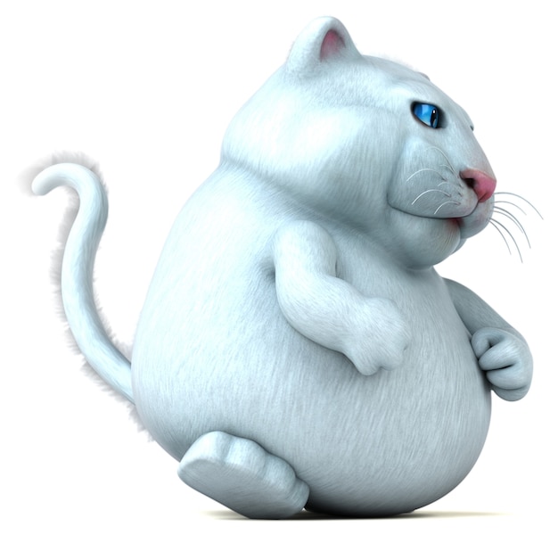 Lustige Katze - 3D-Illustration